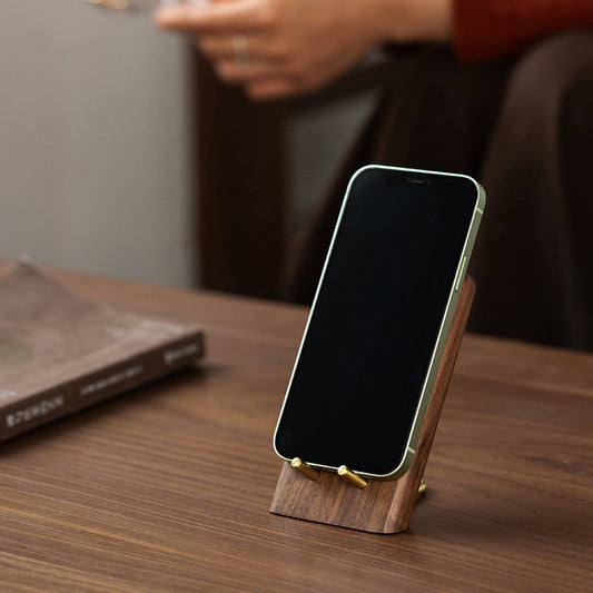 Minimalist Walnut Phone Stand Holder